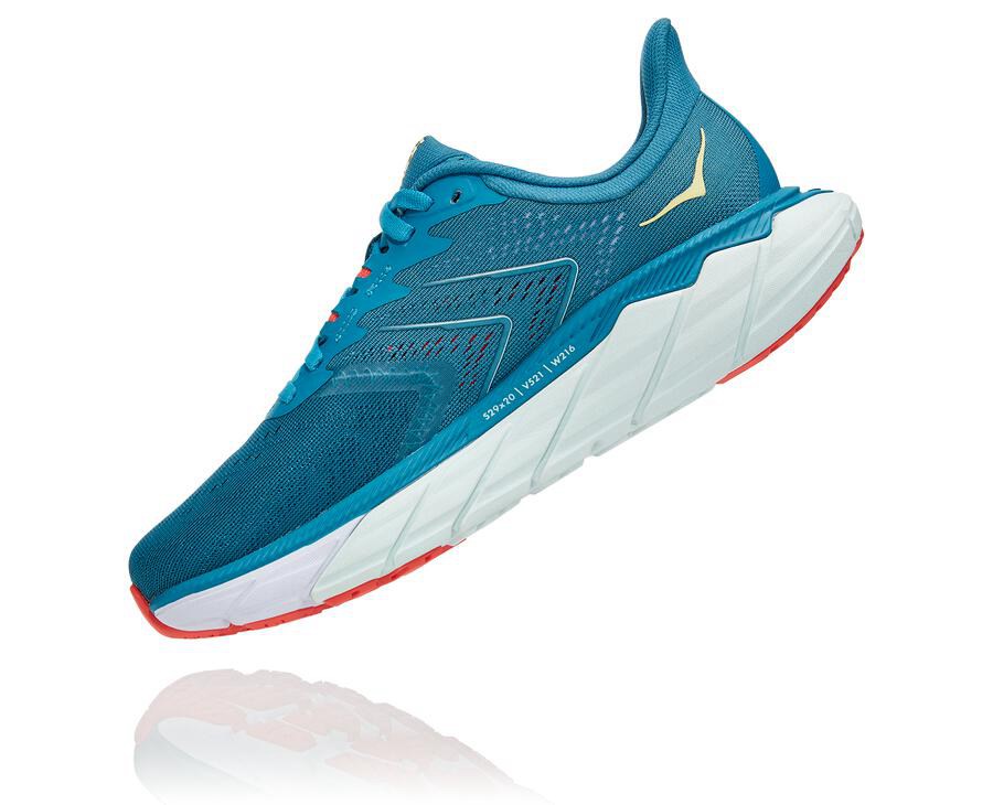 Hoka One One Koşu Ayakkabısı Kadın Mavi/Beyaz - Arahi 5 - QI0375268